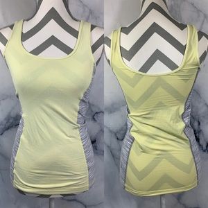 Lululemon yellow gray side tank size 6